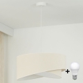 Brilagi - LED Pakabinamas sietynas LYRA 1xE27/15W/230V kreminė/balta