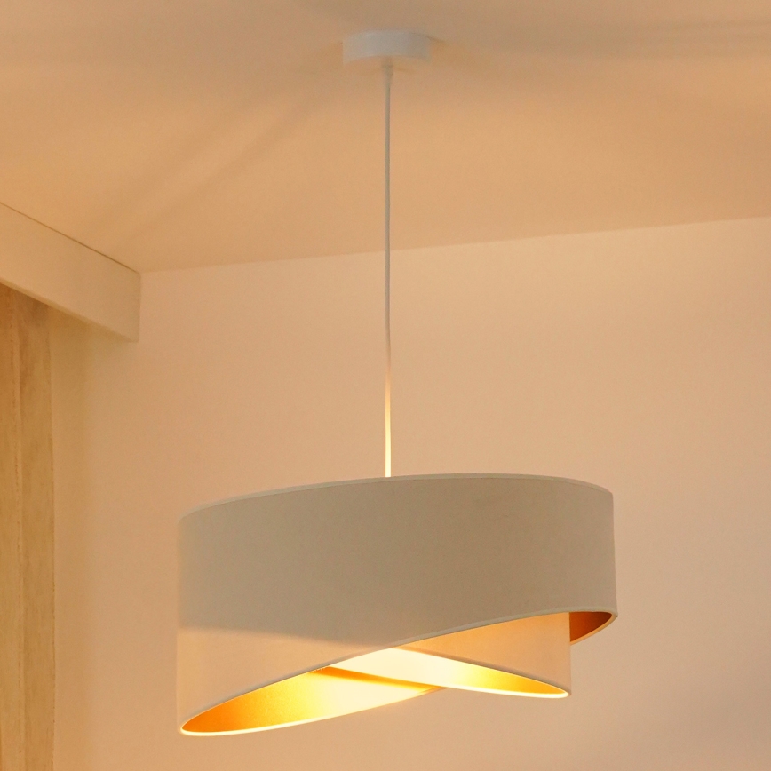 Brilagi - LED Pakabinamas sietynas LYRA 1xE27/15W/230V kreminė/balta
