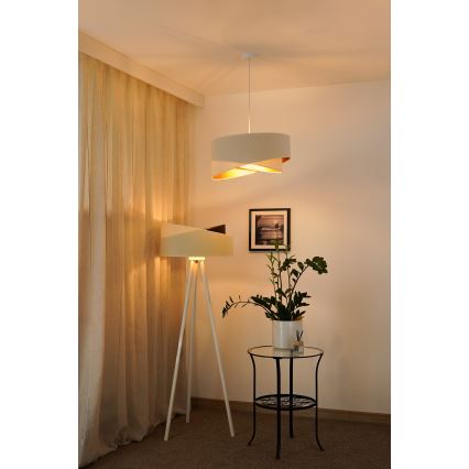 Brilagi - LED Pakabinamas sietynas LYRA 1xE27/15W/230V kreminė/balta