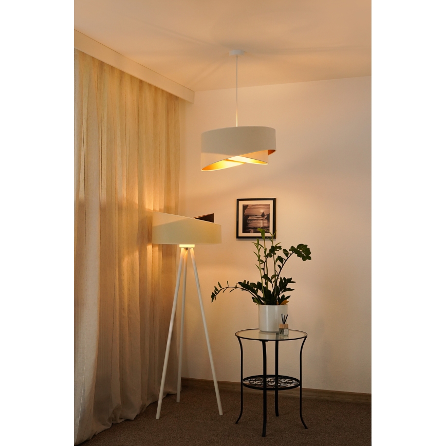 Brilagi - LED Pakabinamas sietynas LYRA 1xE27/15W/230V kreminė/balta