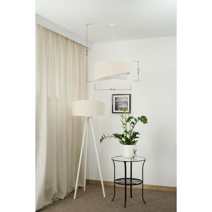 Brilagi - LED Pakabinamas sietynas LYRA 1xE27/15W/230V kreminė/balta