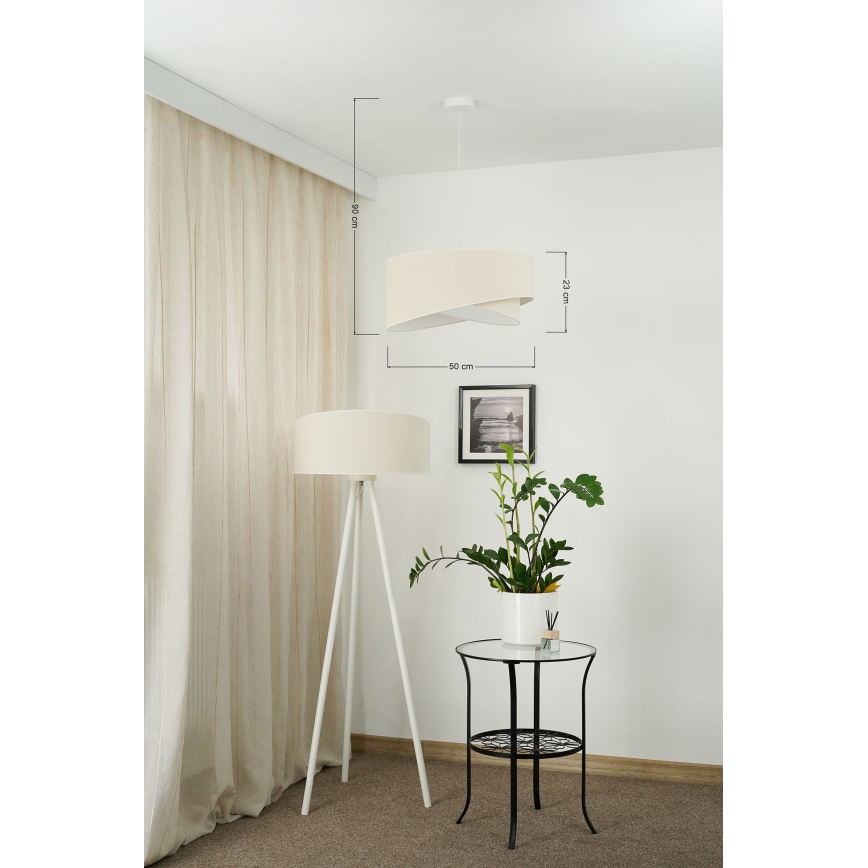 Brilagi - LED Pakabinamas sietynas LYRA 1xE27/15W/230V kreminė/balta