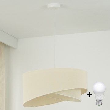 Brilagi - LED Pakabinamas sietynas LYRA 1xE27/15W/230V kreminė