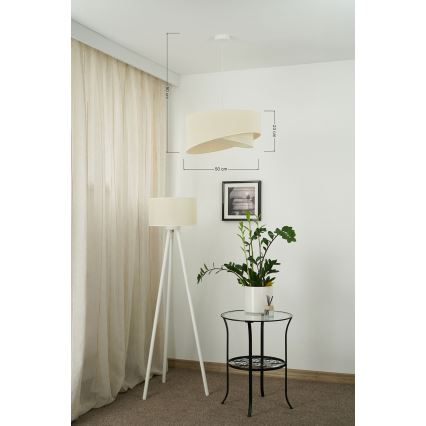 Brilagi - LED Pakabinamas sietynas LYRA 1xE27/15W/230V kreminė