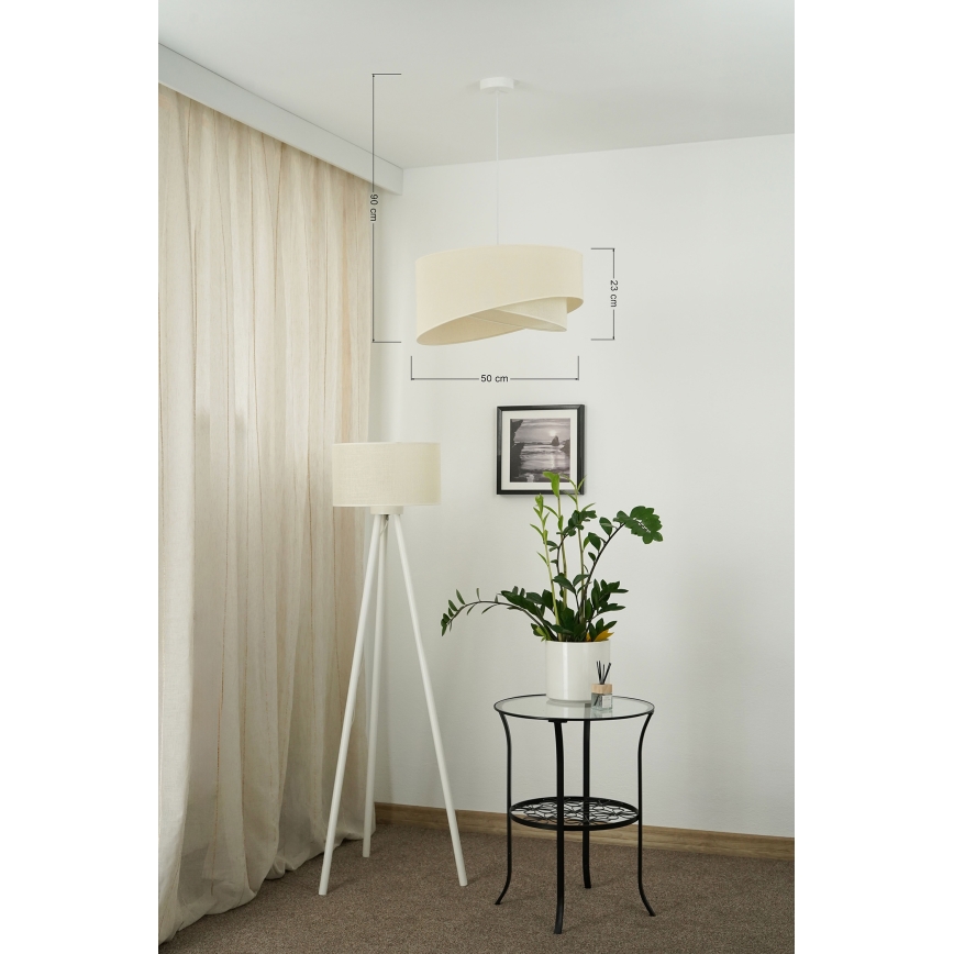 Brilagi - LED Pakabinamas sietynas LYRA 1xE27/15W/230V kreminė