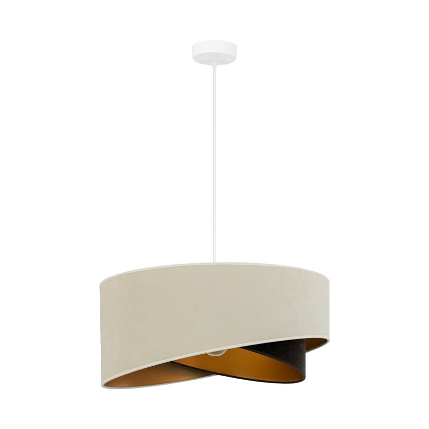 Brilagi - LED Pakabinamas sietynas LYRA 1xE27/15W/230V kreminė/juoda/auksas