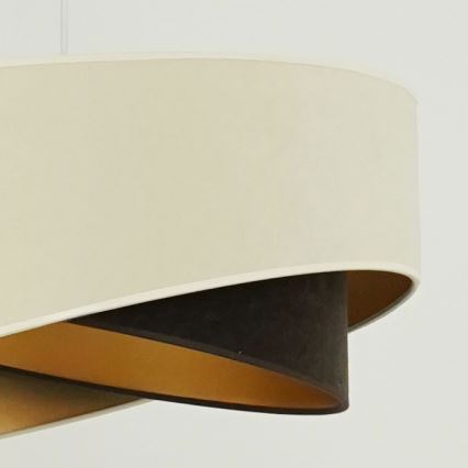 Brilagi - LED Pakabinamas sietynas LYRA 1xE27/15W/230V kreminė/juoda/auksas