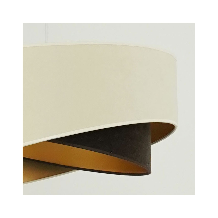 Brilagi - LED Pakabinamas sietynas LYRA 1xE27/15W/230V kreminė/juoda/auksas