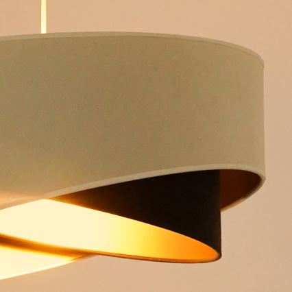 Brilagi - LED Pakabinamas sietynas LYRA 1xE27/15W/230V kreminė/juoda/auksas