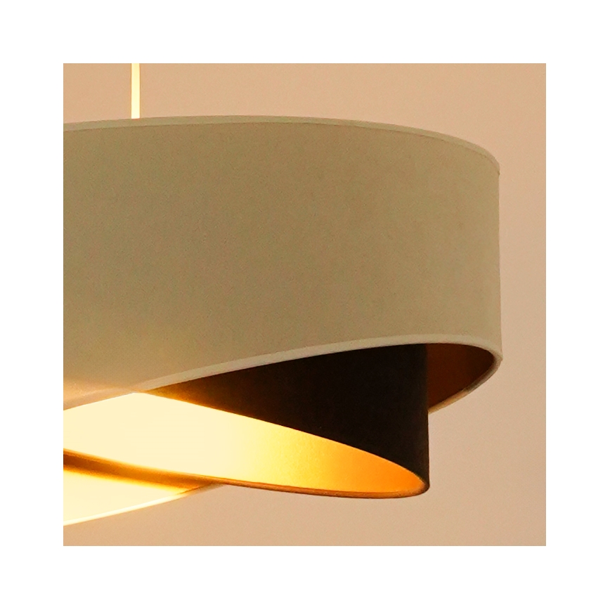 Brilagi - LED Pakabinamas sietynas LYRA 1xE27/15W/230V kreminė/juoda/auksas