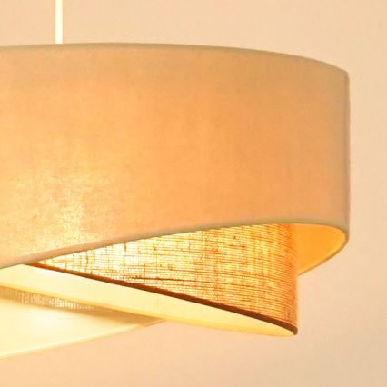 Brilagi - LED Pakabinamas sietynas LYRA 1xE27/15W/230V kreminė/smėlio spalva