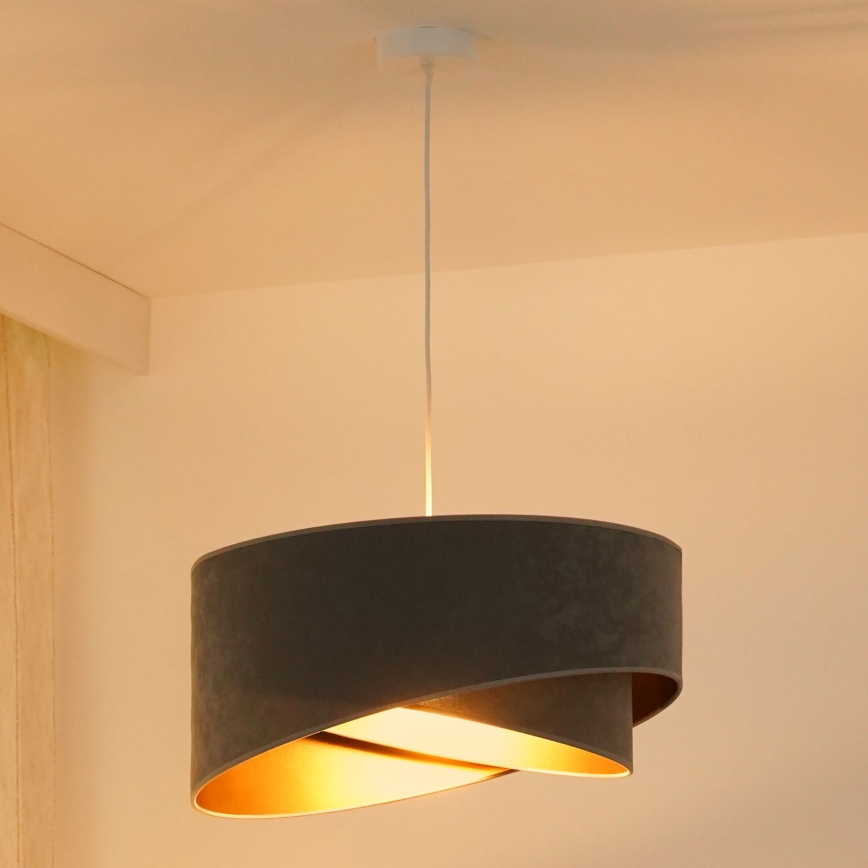 Brilagi - LED Pakabinamas sietynas LYRA 1xE27/15W/230V pilka/auksas