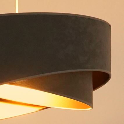 Brilagi - LED Pakabinamas sietynas LYRA 1xE27/15W/230V pilka/auksas