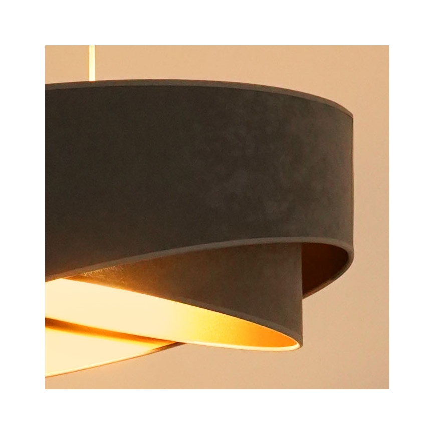 Brilagi - LED Pakabinamas sietynas LYRA 1xE27/15W/230V pilka/auksas
