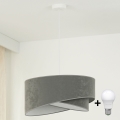 Brilagi - LED Pakabinamas sietynas LYRA 1xE27/15W/230V pilka/balta