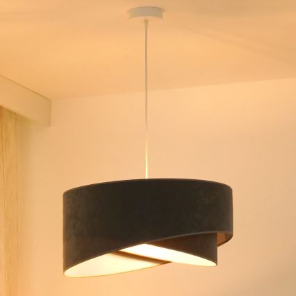 Brilagi - LED Pakabinamas sietynas LYRA 1xE27/15W/230V pilka/balta