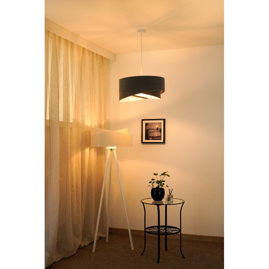 Brilagi - LED Pakabinamas sietynas LYRA 1xE27/15W/230V pilka/balta