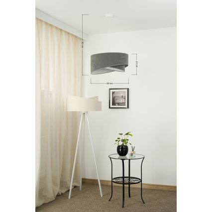 Brilagi - LED Pakabinamas sietynas LYRA 1xE27/15W/230V pilka/balta