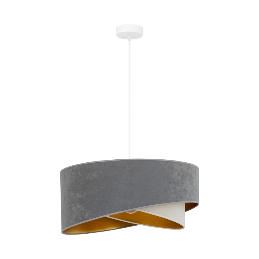 Brilagi - LED Pakabinamas sietynas LYRA 1xE27/15W/230V pilka/kreminė/auksas
