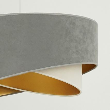 Brilagi - LED Pakabinamas sietynas LYRA 1xE27/15W/230V pilka/kreminė/auksas