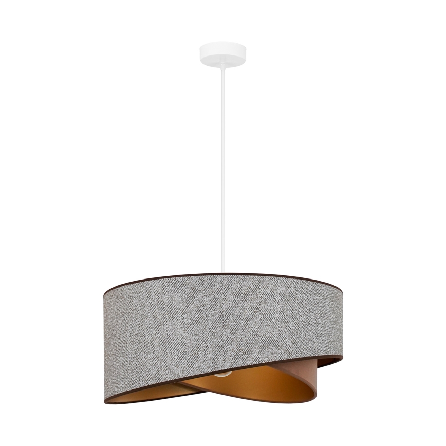 Brilagi - LED Pakabinamas sietynas LYRA 1xE27/15W/230V pilka/kreminė/auksas