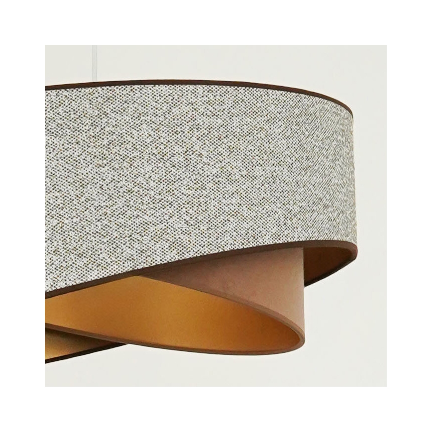Brilagi - LED Pakabinamas sietynas LYRA 1xE27/15W/230V pilka/kreminė/auksas