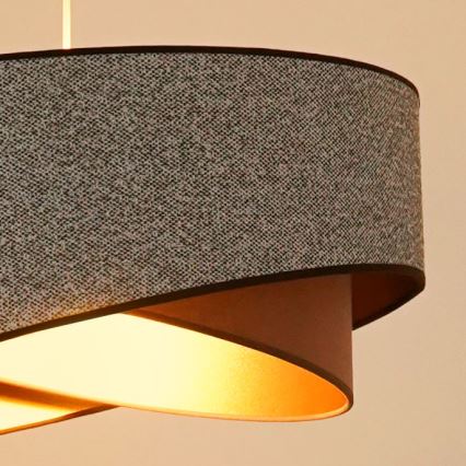 Brilagi - LED Pakabinamas sietynas LYRA 1xE27/15W/230V pilka/kreminė/auksas
