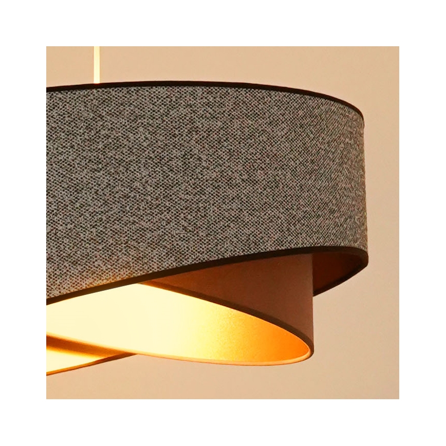 Brilagi - LED Pakabinamas sietynas LYRA 1xE27/15W/230V pilka/kreminė/auksas