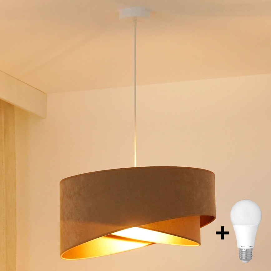 Brilagi - LED Pakabinamas sietynas LYRA 1xE27/15W/230V ruda/auksas