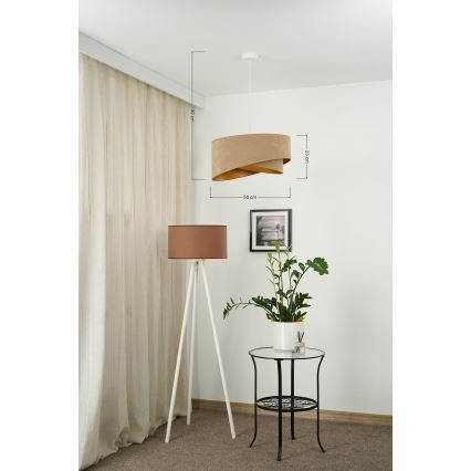 Brilagi - LED Pakabinamas sietynas LYRA 1xE27/15W/230V ruda/auksas