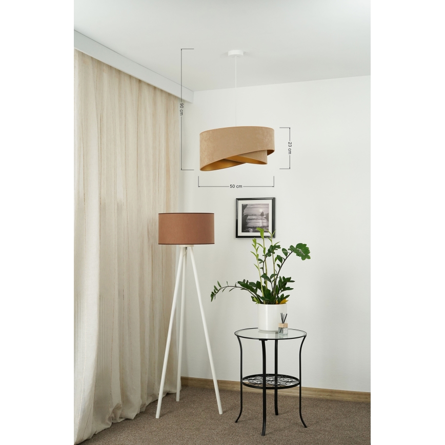 Brilagi - LED Pakabinamas sietynas LYRA 1xE27/15W/230V ruda/auksas