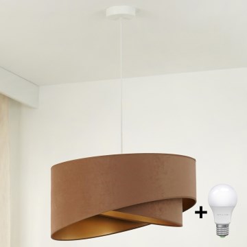 Brilagi - LED Pakabinamas sietynas LYRA 1xE27/15W/230V ruda/auksas