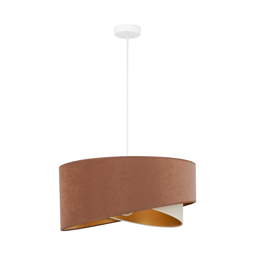 Brilagi - LED Pakabinamas sietynas LYRA 1xE27/15W/230V ruda/kreminė/auksas