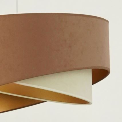 Brilagi - LED Pakabinamas sietynas LYRA 1xE27/15W/230V ruda/kreminė/auksas