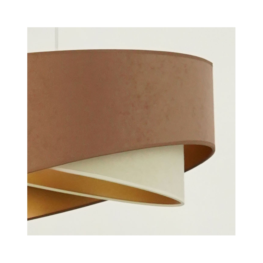 Brilagi - LED Pakabinamas sietynas LYRA 1xE27/15W/230V ruda/kreminė/auksas