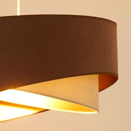 Brilagi - LED Pakabinamas sietynas LYRA 1xE27/15W/230V ruda/kreminė/auksas