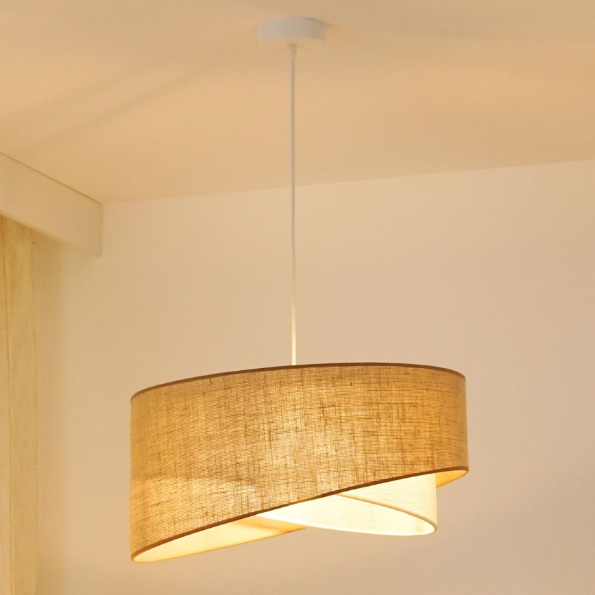 Brilagi - LED Pakabinamas sietynas LYRA 1xE27/15W/230V smėlio spalva/kreminė
