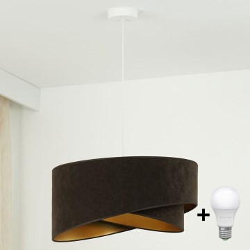 Brilagi - LED Pakabinamas sietynas LYRA 1xE27/15W/230V tamsiai ruda/auksas