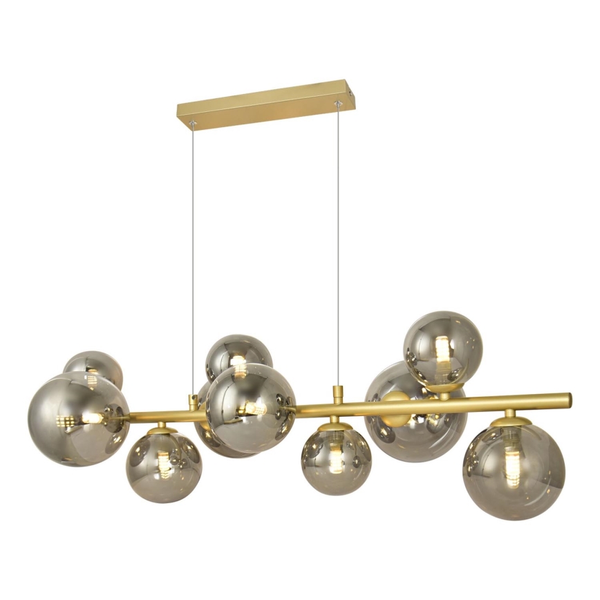 Brilagi - LED Pakabinamas sietynas MILLA 10xG9/3W/230V auksas/dūminis
