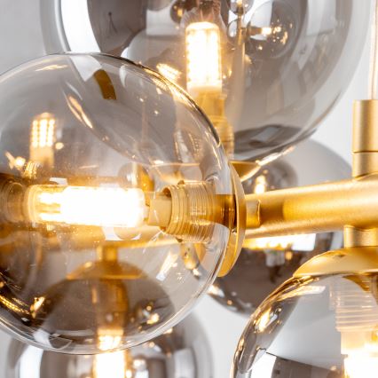 Brilagi - LED Pakabinamas sietynas MILLA 10xG9/3W/230V auksas/dūminis