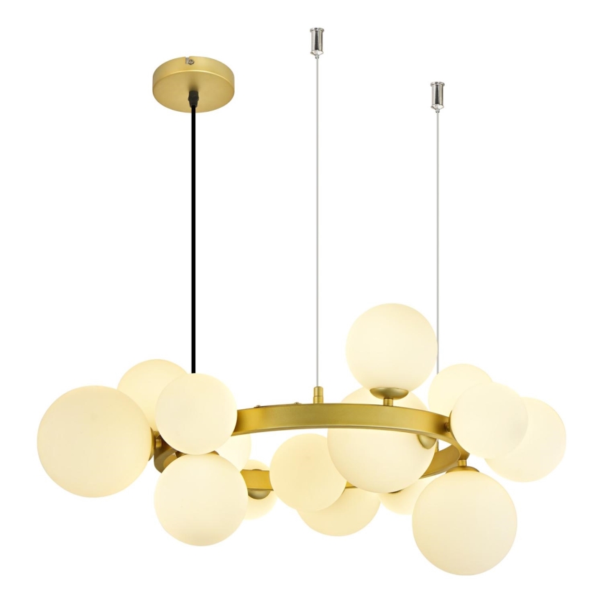 Brilagi - LED Pakabinamas sietynas MILLA 15xG9/3W/230V auksas/balta