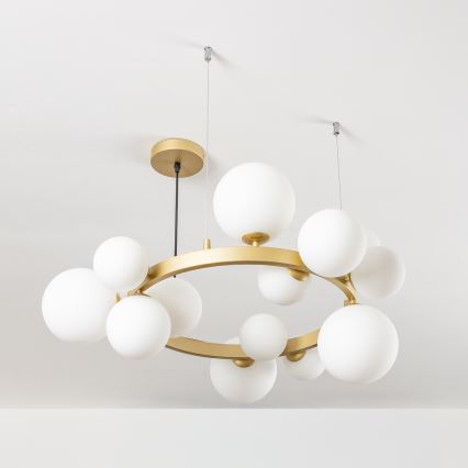 Brilagi - LED Pakabinamas sietynas MILLA 15xG9/3W/230V auksas/balta