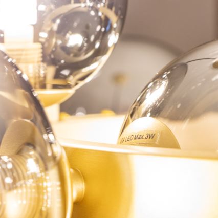 Brilagi - LED Pakabinamas sietynas MILLA 15xG9/3W/230V auksas/dūminis