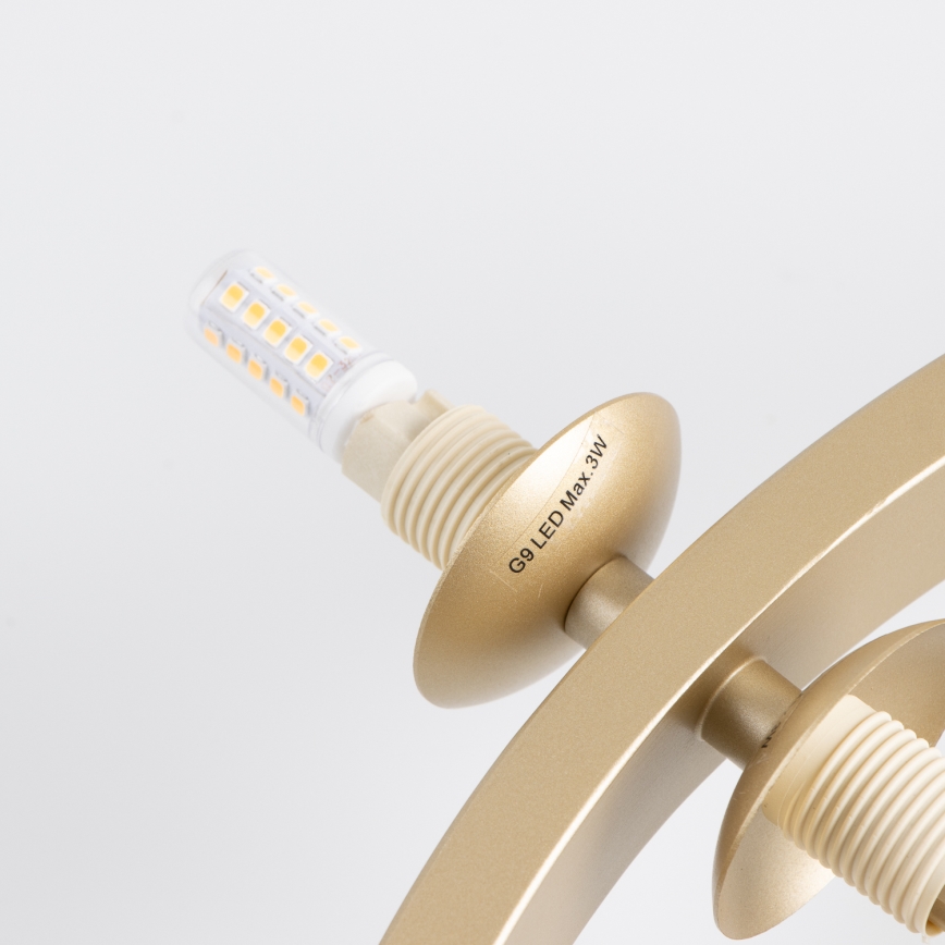 Brilagi - LED Pakabinamas sietynas MILLA 15xG9/3W/230V auksas/dūminis