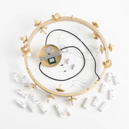 Brilagi - LED Pakabinamas sietynas MILLA 15xG9/3W/230V auksas/dūminis