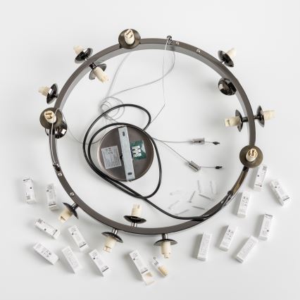 Brilagi - LED Pakabinamas sietynas MILLA 15xG9/3W/230V blizgus chromas/balta