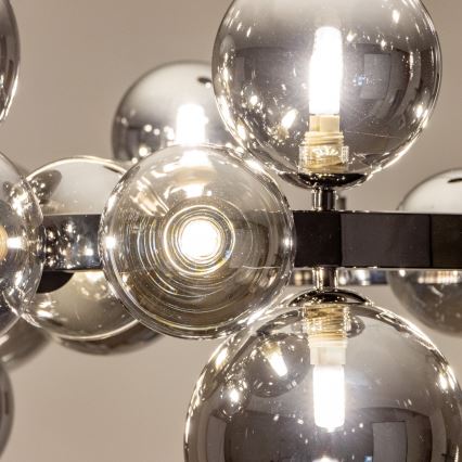 Brilagi - LED Pakabinamas sietynas MILLA 15xG9/3W/230V blizgus chromas/dūminis