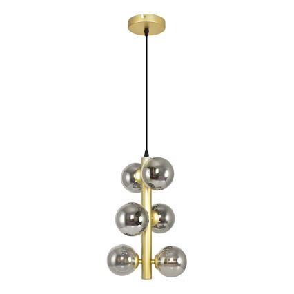 Brilagi - LED Pakabinamas sietynas MILLA 6xG9/3W/230V auksas/dūminis