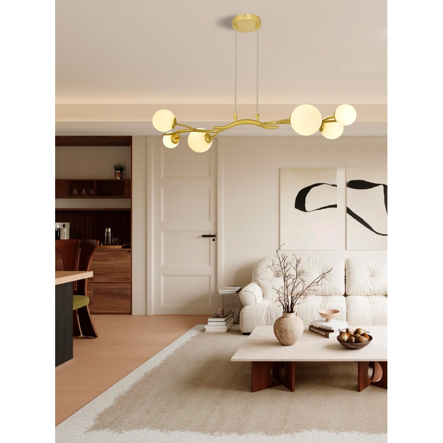Brilagi - LED Pakabinamas sietynas MISTEL 6xG9/3W/230V auksas/balta