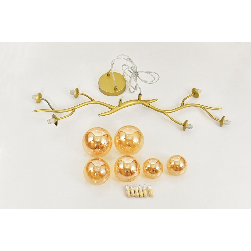 Brilagi - LED Pakabinamas sietynas MISTEL 6xG9/3W/230V auksas